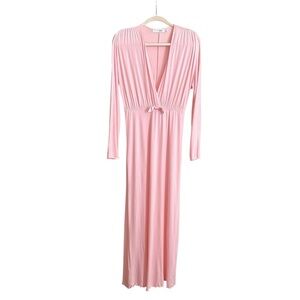 I. MAGNIN Vintage 1970s Pink Modal Maxi Night Dress – Loungewear Glam Size Small